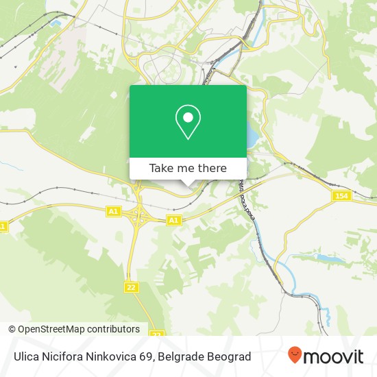 Ulica Nicifora Ninkovica 69 mapa