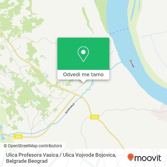 Ulica Profesora Vasica / Ulica Vojvode Bojovica mapa