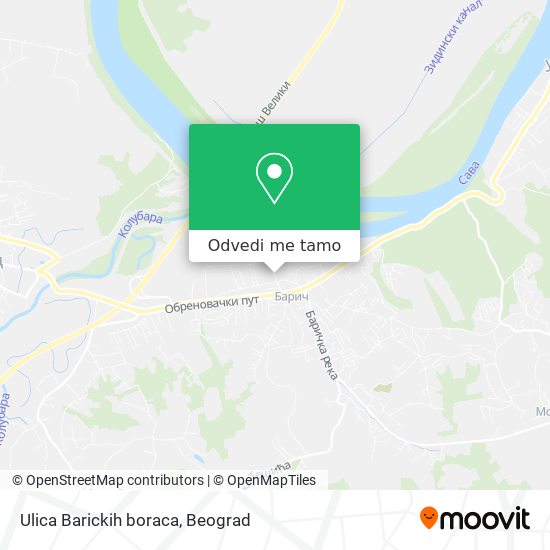 Ulica Barickih boraca mapa