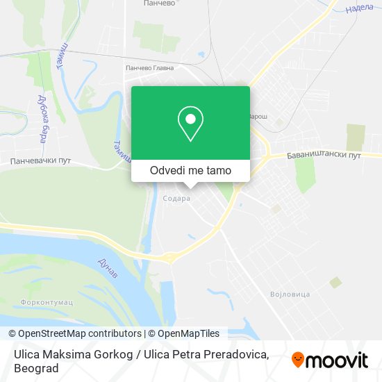 Ulica Maksima Gorkog / Ulica Petra Preradovica mapa
