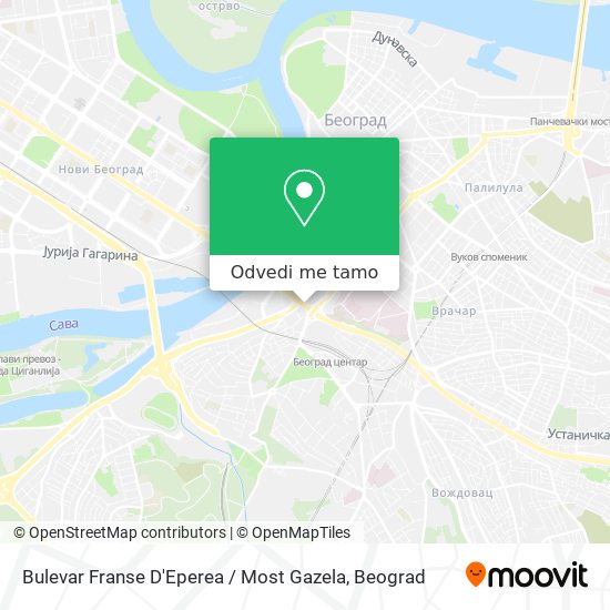 Bulevar Franse D'Eperea / Most Gazela mapa