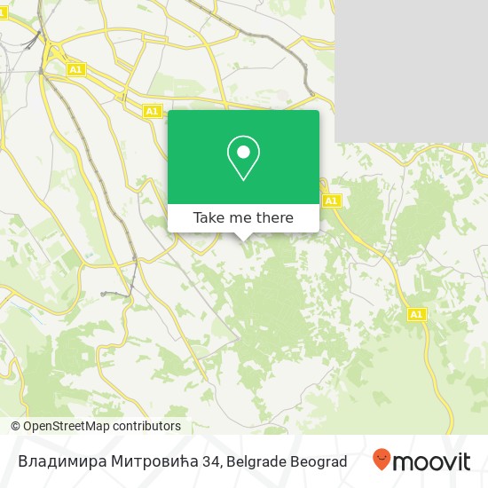 Владимира Митровића 34 mapa