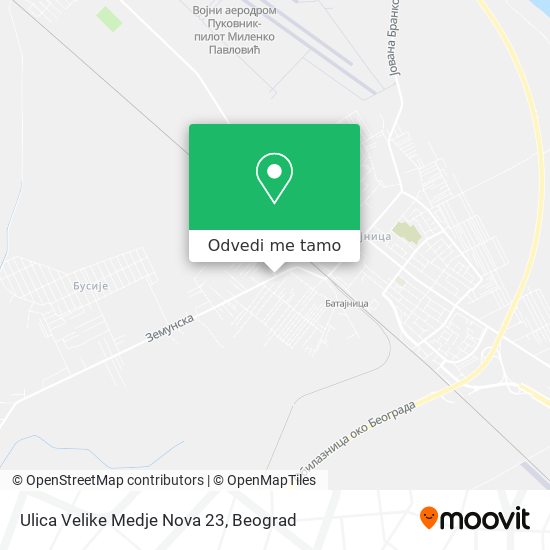 Ulica Velike Medje Nova 23 mapa