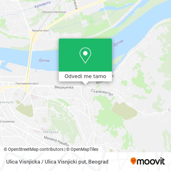 Ulica Visnjicka / Ulica Visnjicki put mapa