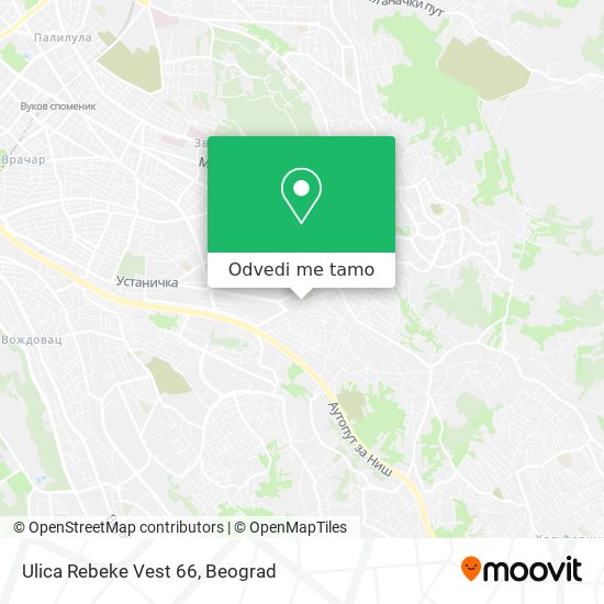 Ulica Rebeke Vest 66 mapa