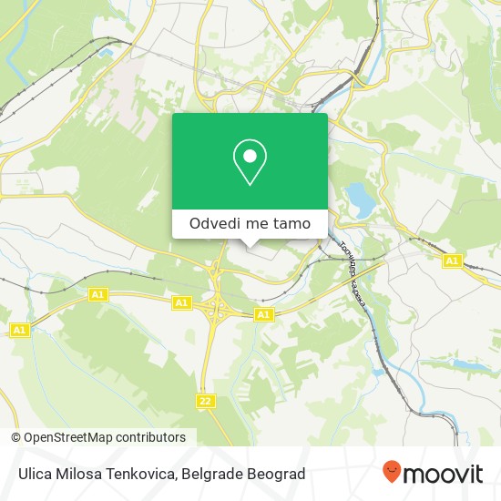 Ulica Milosa Tenkovica mapa