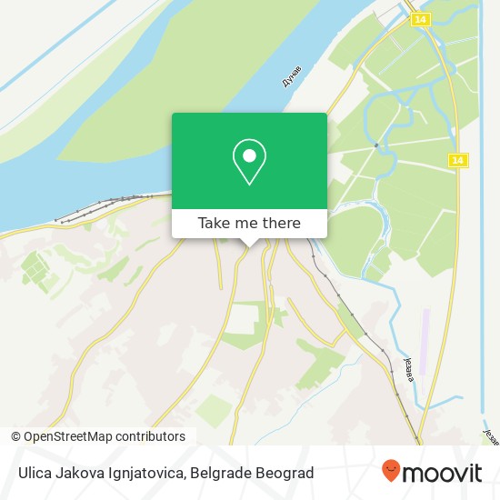 Ulica Jakova Ignjatovica mapa