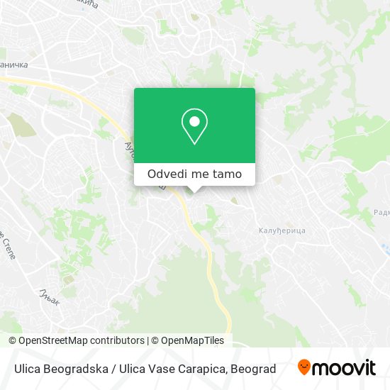 Ulica Beogradska / Ulica Vase Carapica mapa
