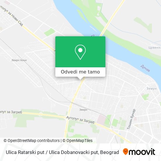 Ulica Ratarski put / Ulica Dobanovacki put mapa