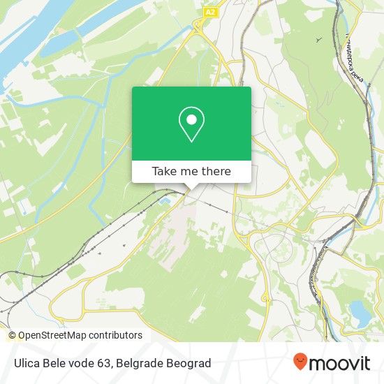 Ulica Bele vode 63 mapa