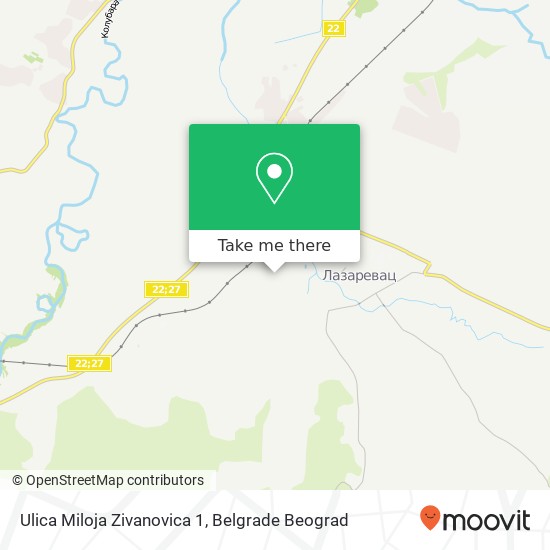 Ulica Miloja Zivanovica 1 mapa