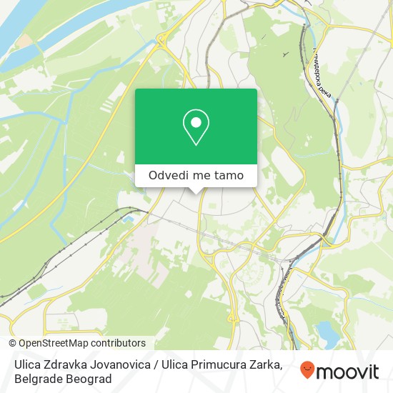 Ulica Zdravka Jovanovica / Ulica Primucura Zarka mapa