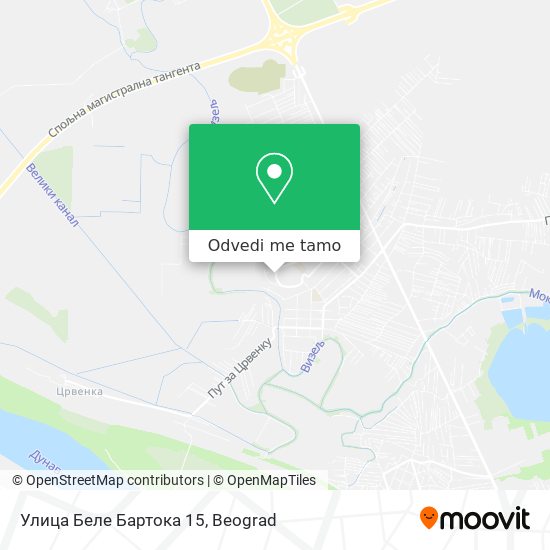 Улица Беле Бартока 15 mapa