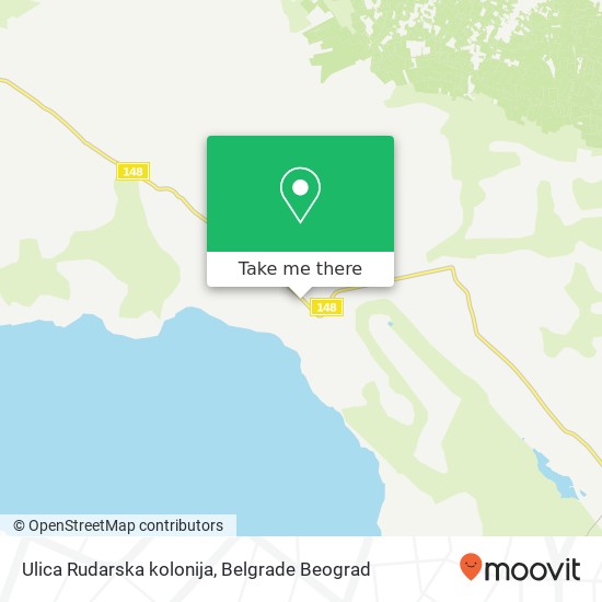 Ulica Rudarska kolonija mapa