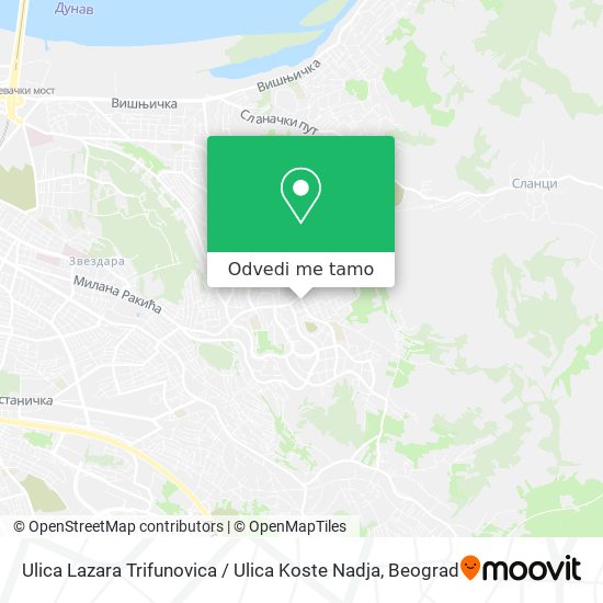 Ulica Lazara Trifunovica / Ulica Koste Nadja mapa