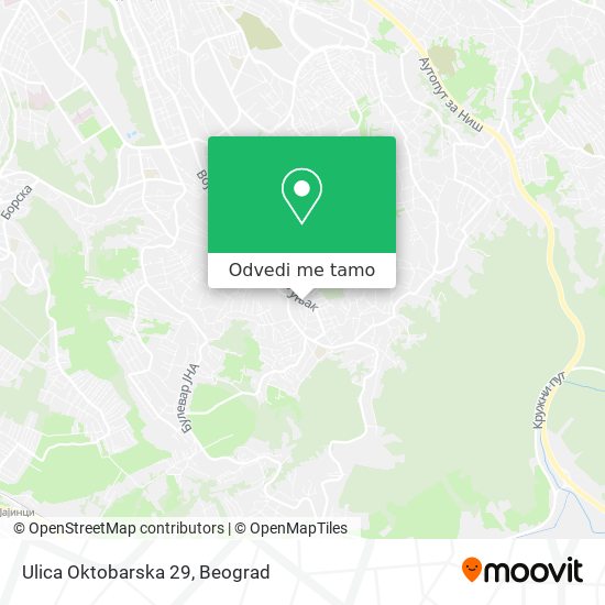 Ulica Oktobarska 29 mapa