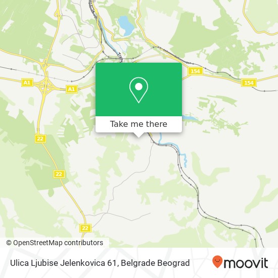 Ulica Ljubise Jelenkovica 61 mapa