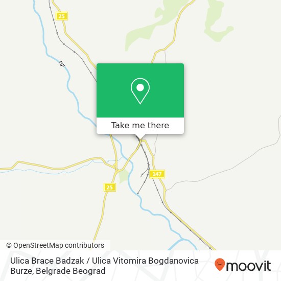 Ulica Brace Badzak / Ulica Vitomira Bogdanovica Burze mapa