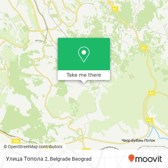 Улица Топола 2 mapa