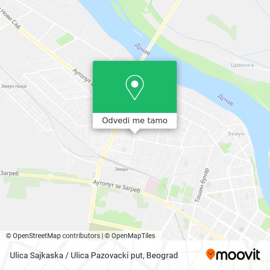 Ulica Sajkaska / Ulica Pazovacki put mapa