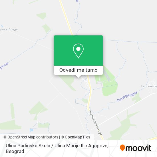 Ulica Padinska Skela / Ulica Marije Ilic Agapove mapa