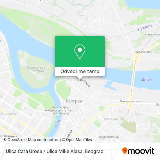 Ulica Cara Urosa / Ulica Mike Alasa mapa