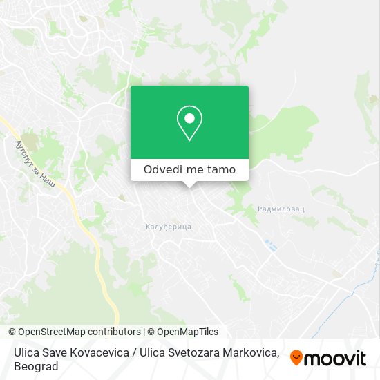 Ulica Save Kovacevica / Ulica Svetozara Markovica mapa