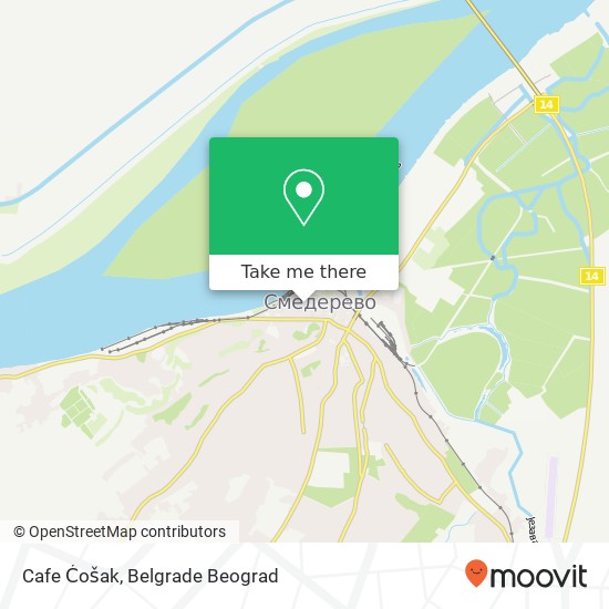 Cafe Ćošak mapa