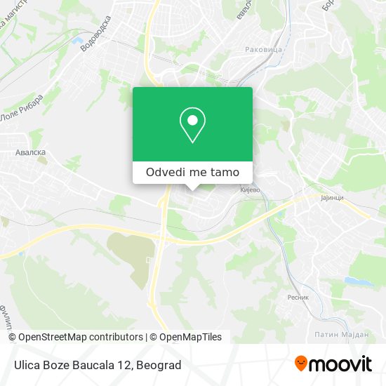 Ulica Boze Baucala 12 mapa