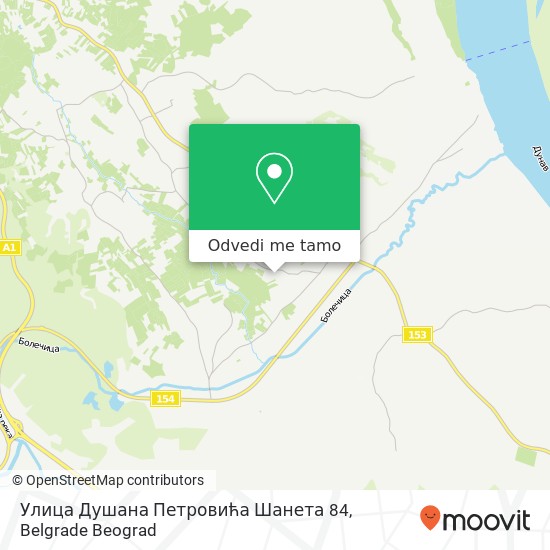 Улица Душана Петровића Шанета 84 mapa