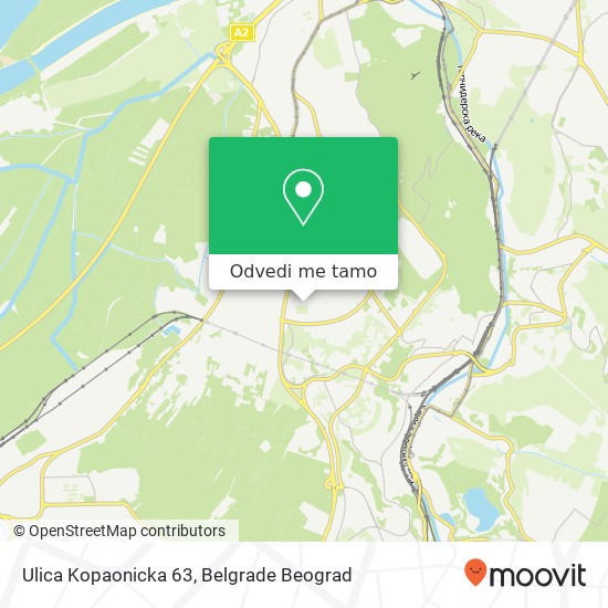 Ulica Kopaonicka 63 mapa