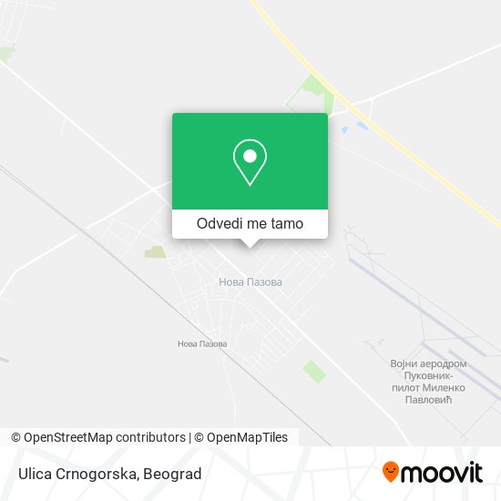 Ulica Crnogorska mapa