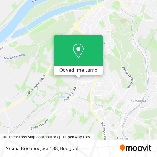 Улица Водоводска 138 mapa