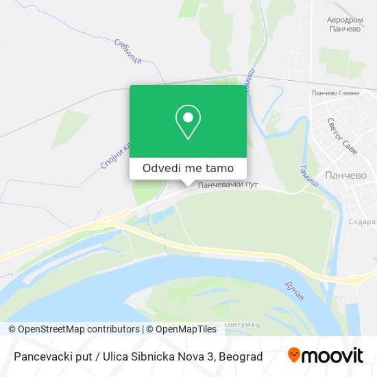 Pancevacki put / Ulica Sibnicka Nova 3 mapa