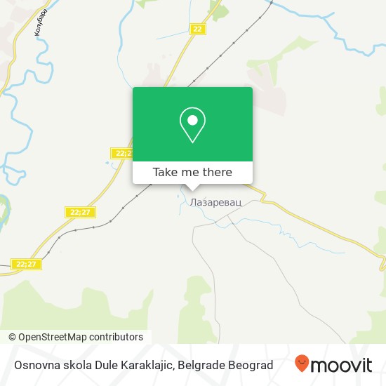 Osnovna skola Dule Karaklajic mapa