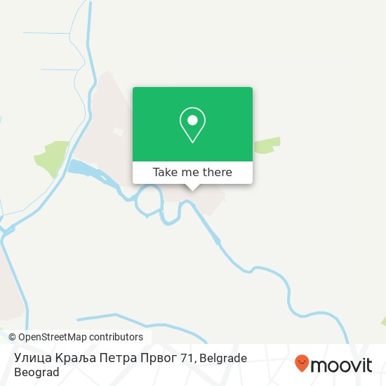 Улица Краља Петра Првог 71 mapa