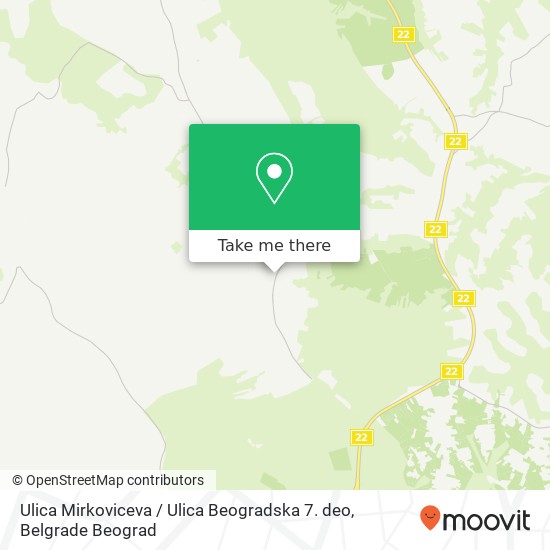 Ulica Mirkoviceva / Ulica Beogradska 7. deo mapa