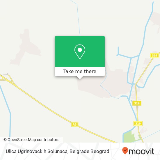 Ulica Ugrinovackih Solunaca mapa