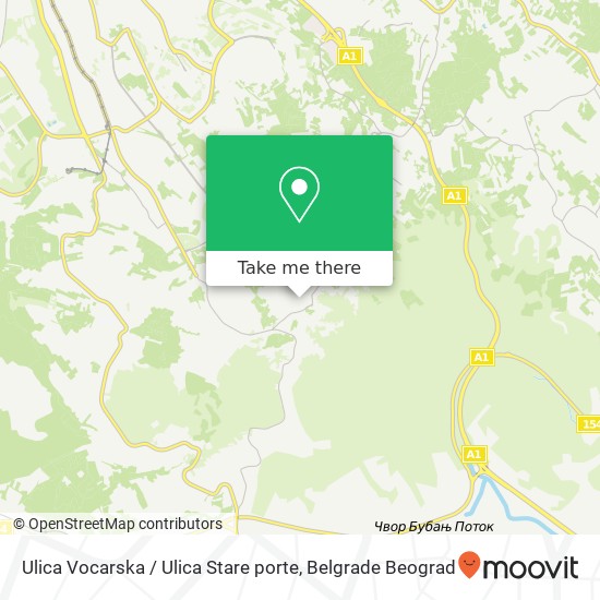 Ulica Vocarska / Ulica Stare porte mapa