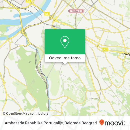 Ambasada Republike Portugalije mapa