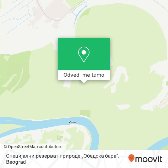 Специјални резерват природе „Обедска бара” mapa