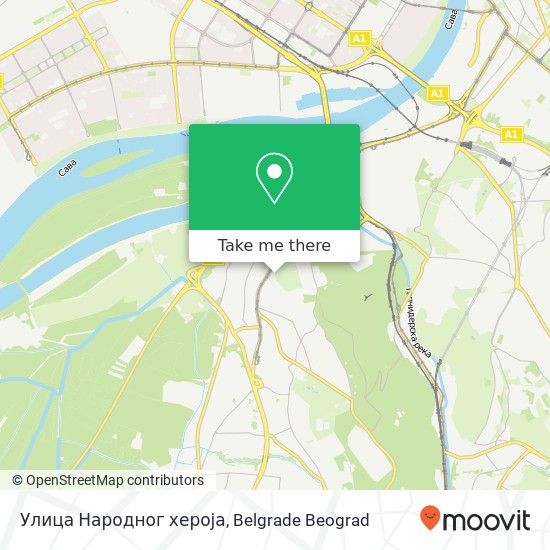 Улица Народног хероја mapa