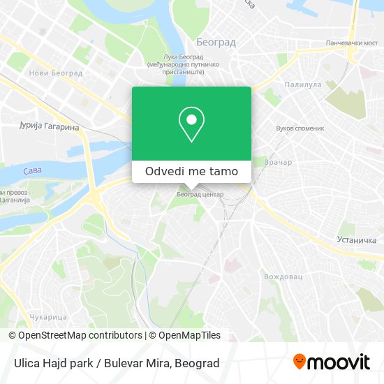 Ulica Hajd park / Bulevar Mira mapa