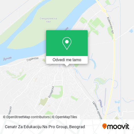 Cenatr Za Edukaciju Ns Pro Group mapa