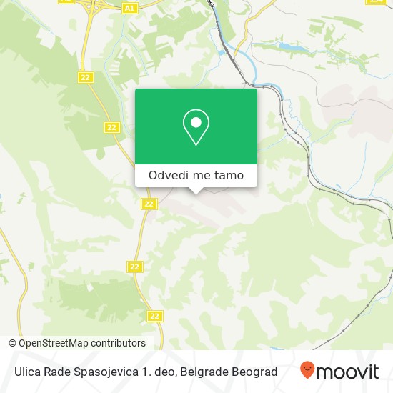 Ulica Rade Spasojevica 1. deo mapa