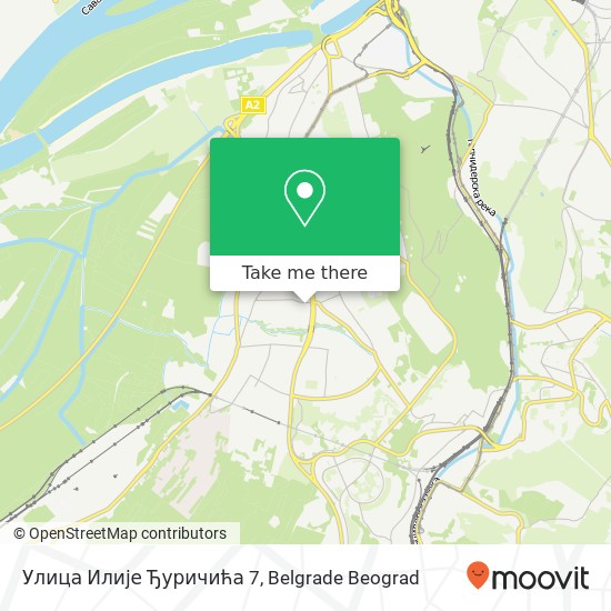 Улица Илије Ђуричића 7 mapa