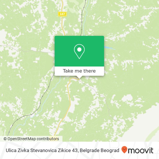 Ulica Zivka Stevanovica Zikice 43 mapa