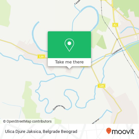 Ulica Djure Jaksica mapa