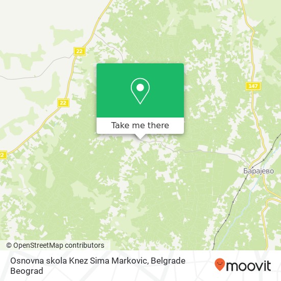 Osnovna skola Knez Sima Markovic mapa