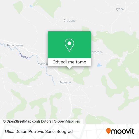 Ulica Dusan Petrovic Sane mapa